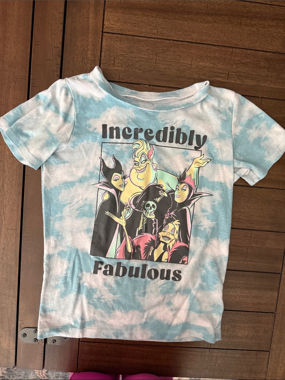 Disney Blue Tie-Dye 'Incredibly Fabulous' Villains Graphic Tee